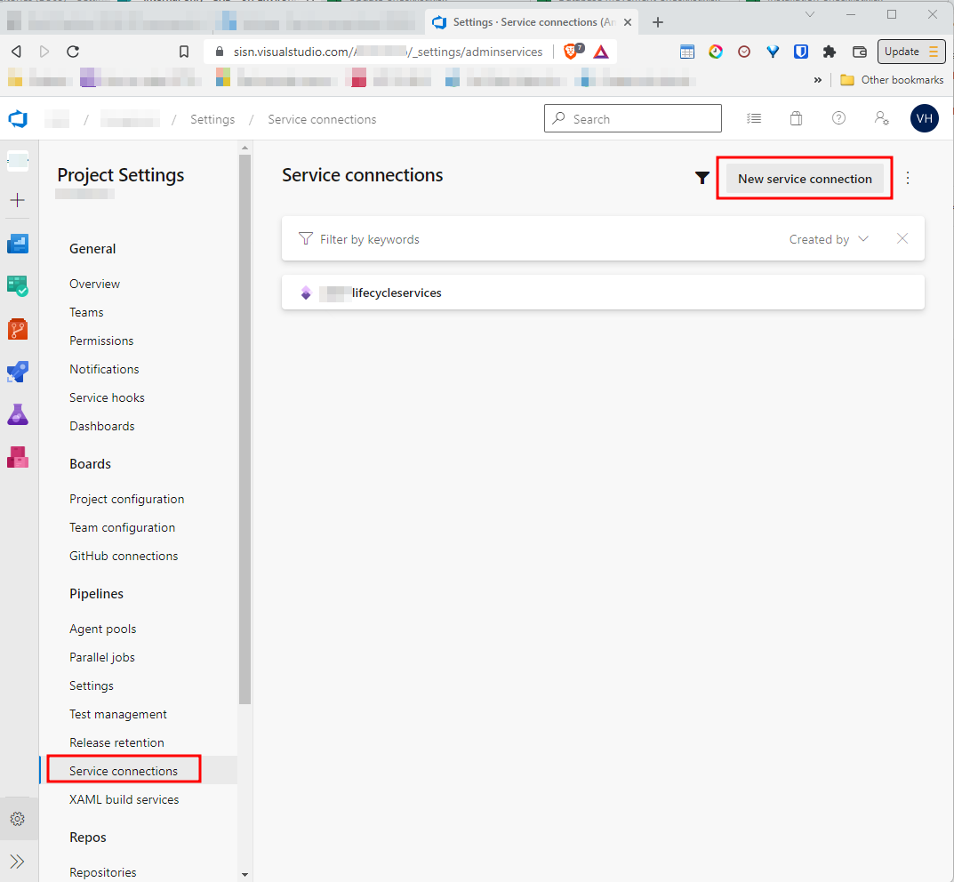 Create new connection