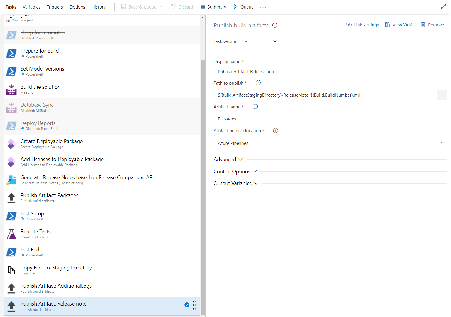 Copy Files to: Staging Directory