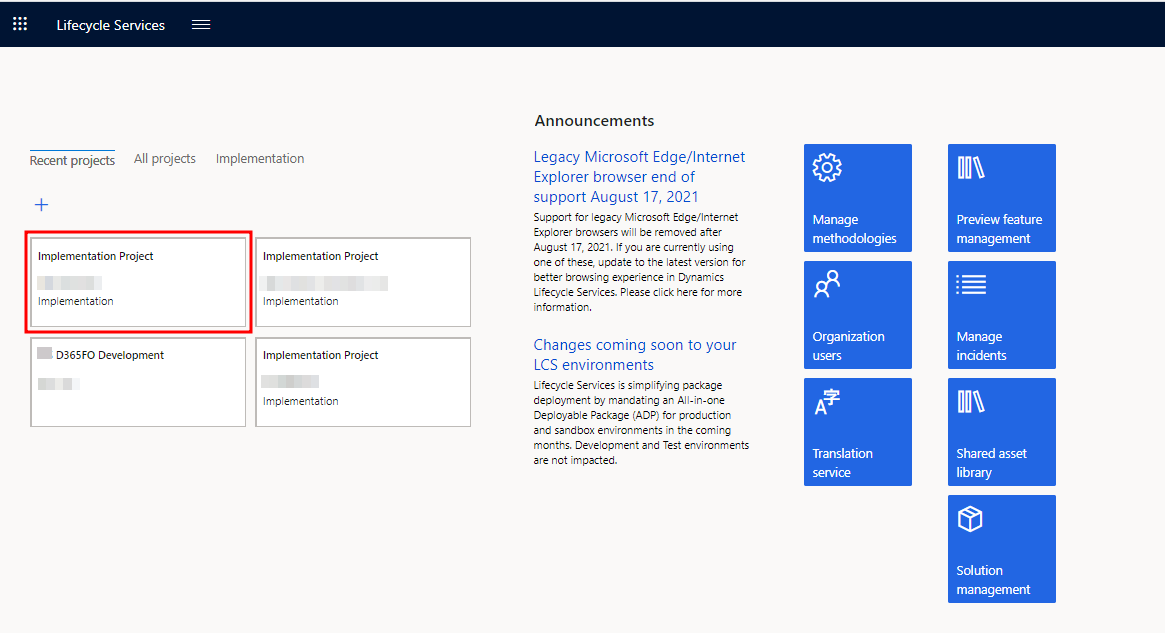 Load package to LCS1
